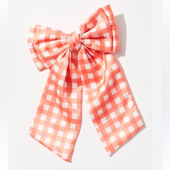 ❤️ ANTHROPOLOGIE | Gingham pattern hair bow with hidden clip - Picture 2 of 6